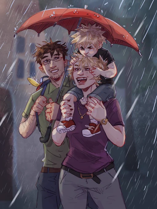 He :((( hates :((( the rain :(((((( #bnha #BokuNoHeroAcademia #bakugoukatsuki 