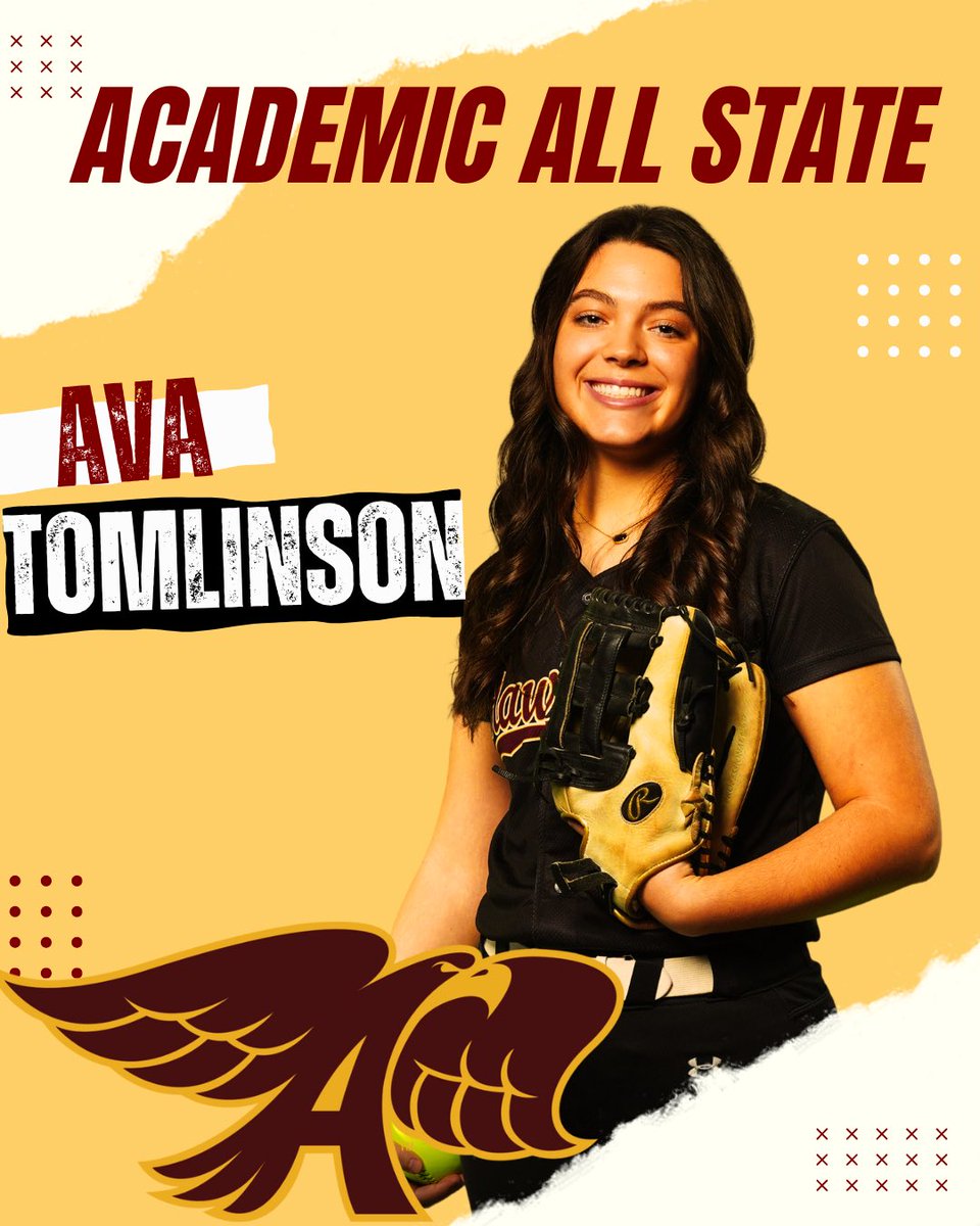 AnkenySoftball's tweet photo. Congratulations to Ava Tomlinson on the outstanding honor of being named to the Academic All-State Team! https://t.co/uZb0Cu9pLt