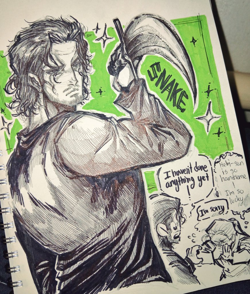I just got a green pen, 
So I want to try it🐍

#VINLAND_SAGA #Snake