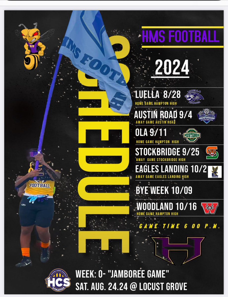 Hampton Middle School (@hamptonms_hcs) on Twitter photo Come out and see our Hornet Football team in action๐๐๐ <a href="/LoriHuston_07/">Lori Huston</a> @DrNXSamuels <a href="/drwilliams08/">Dr. Lydia Williams</a> Come out and see our Hornet Football team in action๐๐๐ <a href="/LoriHuston_07/">Lori Huston</a> @DrNXSamuels <a href="/drwilliams08/">Dr. Lydia Williams</a>