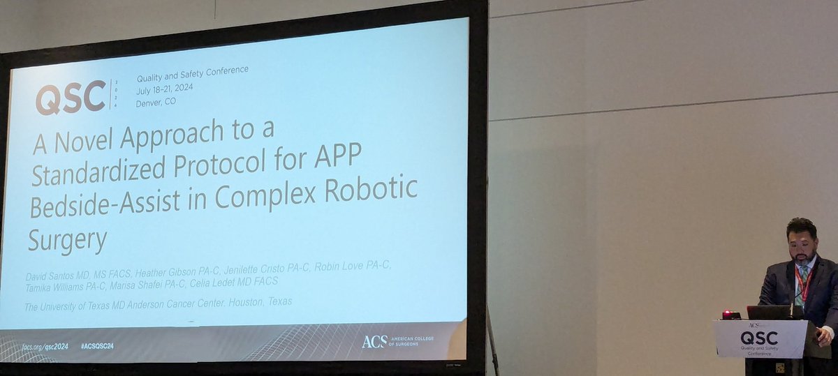 Jolyn Taylor (@taylorjolyn) on Twitter photo ππ <a href="/SantosMDsurg/">David Santos, MD, MS, FACS</a> presenting on his work and how <a href="/MDAndersonNews/">MD Anderson Cancer Center</a> is focused on operative safety by standardizing surgical assist training at the ACS Quality Conference #ACSQSC24 #oncsurgery #endcancer <a href="/sgswisher/">Stephen Swisher</a> ππ <a href="/SantosMDsurg/">David Santos, MD, MS, FACS</a> presenting on his work and how <a href="/MDAndersonNews/">MD Anderson Cancer Center</a> is focused on operative safety by standardizing surgical assist training at the ACS Quality Conference #ACSQSC24 #oncsurgery #endcancer <a href="/sgswisher/">Stephen Swisher</a>