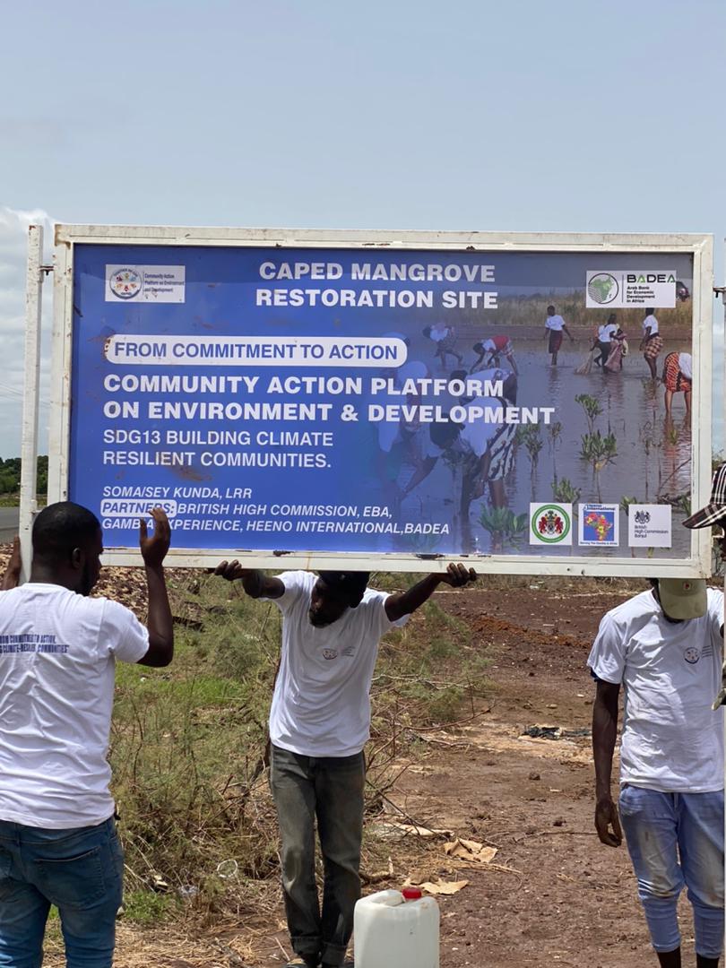 CAPED &amp; our partners proudly present billboards along South Bank Road, showcasing our successful mangrove restoration efforts. Together, we're revitalizing coastal ecosystems and communities.