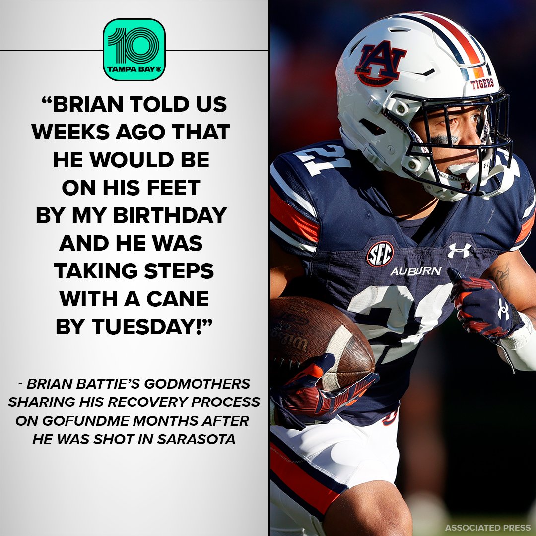 BRIAN BATTIE UPDATE ♥ Brian's godmothers said he is "showing daily progress in all areas" and even took his first steps with a cane months after a shooting in Sarasota left him injured and killed his brother.

Read more here: wtsp.com/article/life/p…