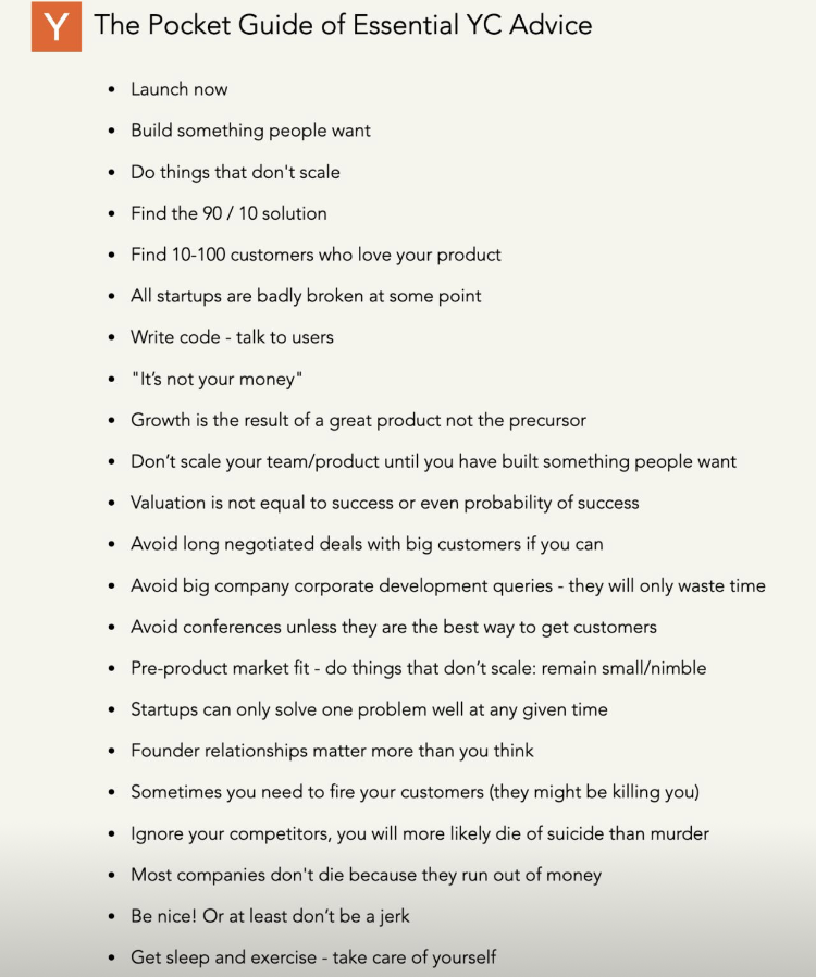 nurijanian's tweet image. Essential YC Advice