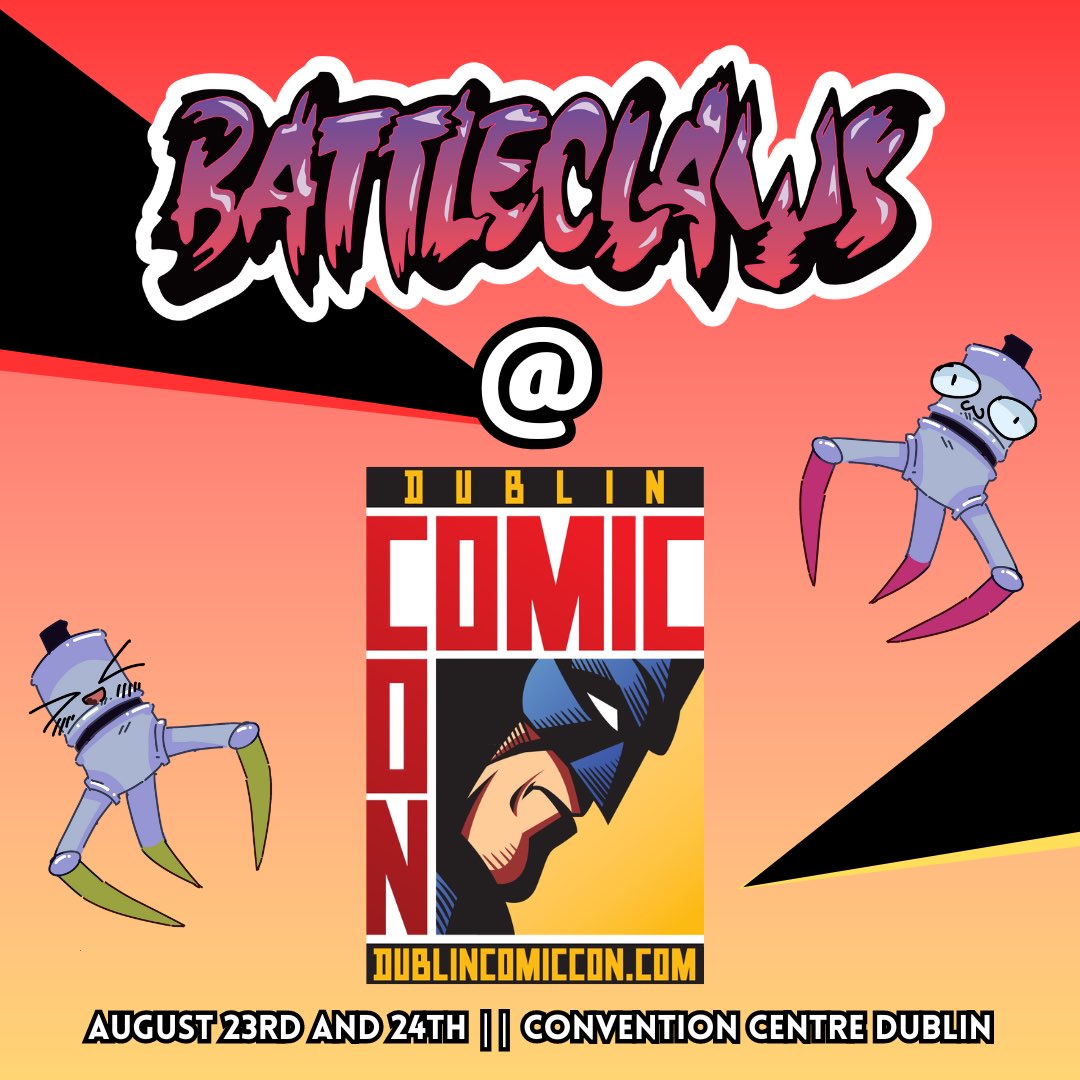 BattleClawsGame's tweet photo. BattleClaws is heading to @DublinComicCon  Summer Edition on August 24th and 25th! 🎉

Come to our table to play the latest version of BattleClaws, meet the team and maybe even get some free stickers 👀. See you all there!

#dublincomiccon #indiedev https://t.co/nRllvLxHEK