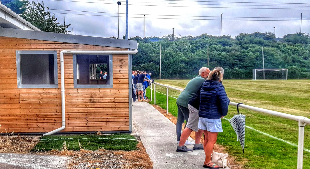 The Craig Franklin Stand at Avonmouth. There might be another stand of the same name just along the Portway at Bristol Manor Farm but you don't see too many structures quite like this.

<a href="/AvonmouthFC/">Avonmouth FC</a> #nonleaguefootball