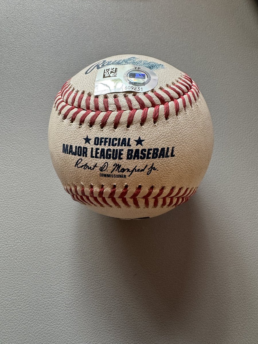 Fun pickup thanks to <a href="/Orioles/">Baltimore Orioles</a> Authentic: three-pitch at-bat ball ending in a foul by Adley Rutschman. The ball is from my family’s first Orioles game together last month.