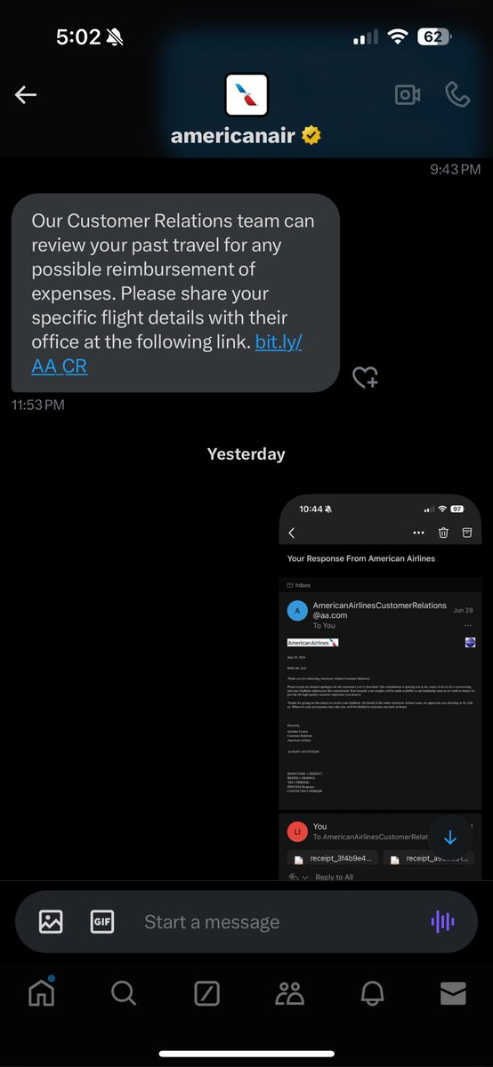 lavanyavishy's tweet photo. @AmericanAir @AmericanAir  and yet again! Going in loops.. after reaching out to them via email, chat, calling cust service and Socials, cannot get an answer. Probably reaching out to DOT is my last resort. https://t.co/NMd4wzhWTC