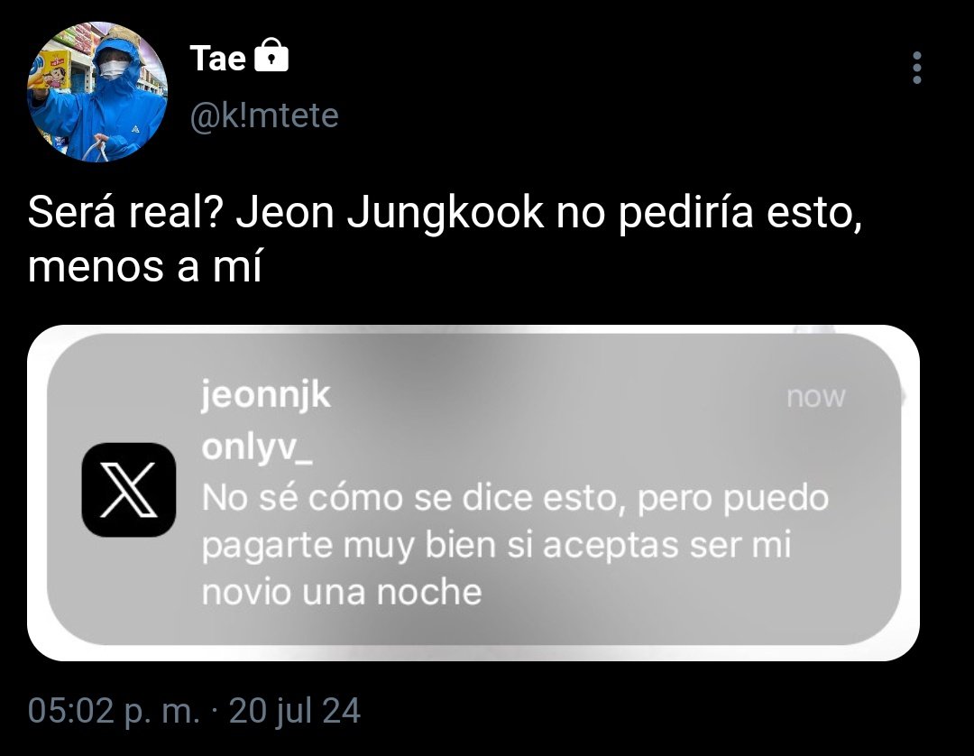 stigmakv_'s tweet photo. Un #kooktaeau jk harto de las exigencias en especial para conseguir pareja, contrata a th que vende contenido explícito en redes, para que finja ser su novio. https://t.co/vD8rGbZb3L