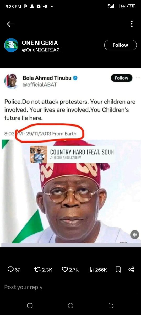 If you can see this Repost ✅ 
No going back ✅
Protest is the answer ✅

#EndBadGovernanceInNigeria #TinubuMustGo #Leak