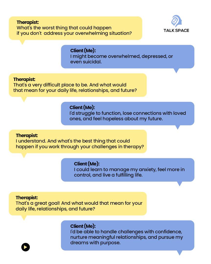 talkspace_ng's tweet photo. Explore the most likely conversations between you and your therapist. https://t.co/h8UytQopy3