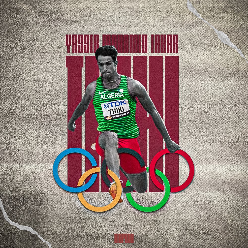 MekdamReda's tweet photo. Yasser Triki Athlete poster #JO #JO2024 #JOParis #Olmpics #Smsports https://t.co/kIX3pCDePs