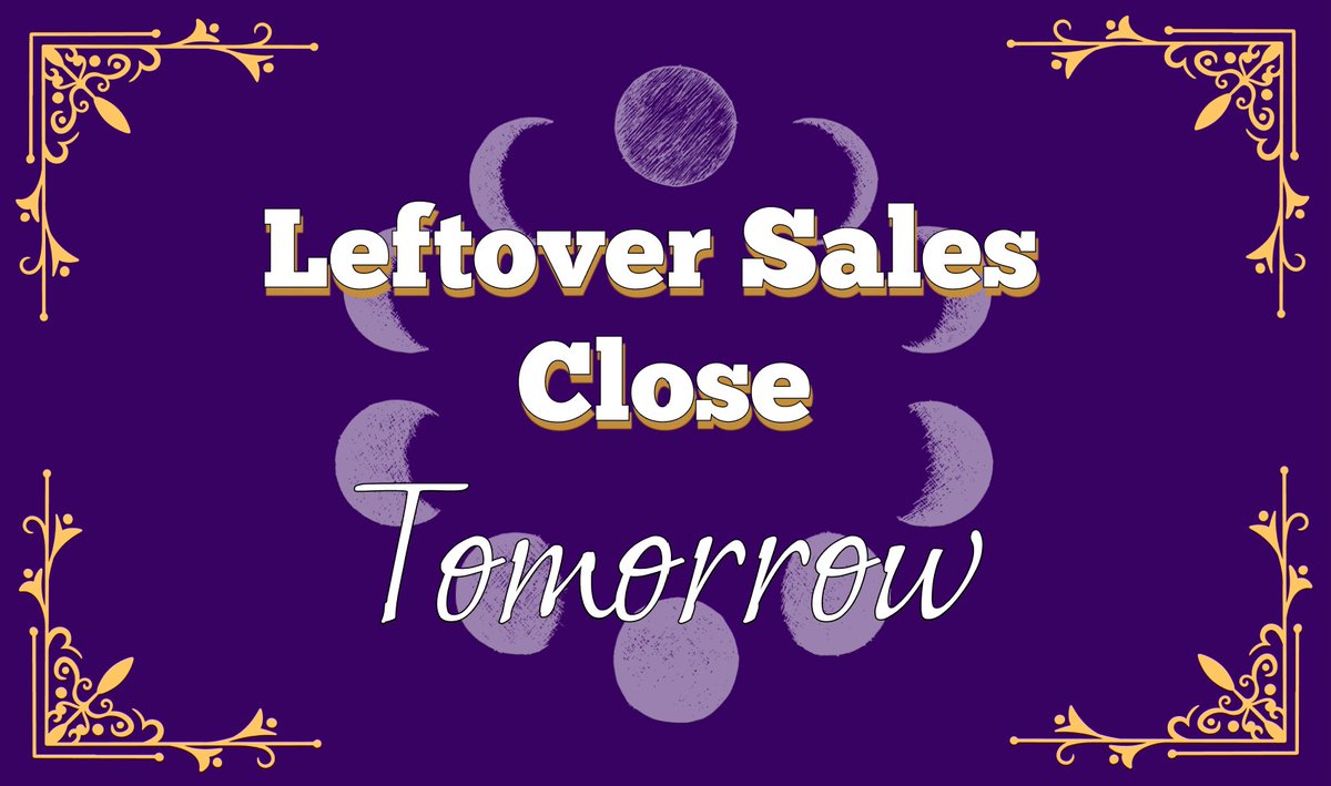 ZINEMoonKnight's tweet photo. 🌑Leftover Sales

We've still got some merch leftover! Come snatch up whatever you can get your hands on before our shop closes!

Leftover sales end tomorrow! This is your last chance! https://t.co/aNVhVB9sC6