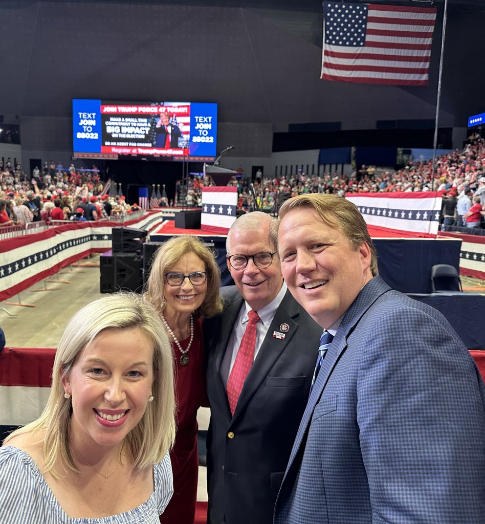 aricnesbitt's tweet photo. Great to see Congressman @TimWalberg and Sue! Walberg is the best of the best! Working to win Michigan for the President Trump! The crowd is fired up to #FireBiden! #Trump2024 https://t.co/Gy8kcXmkXC