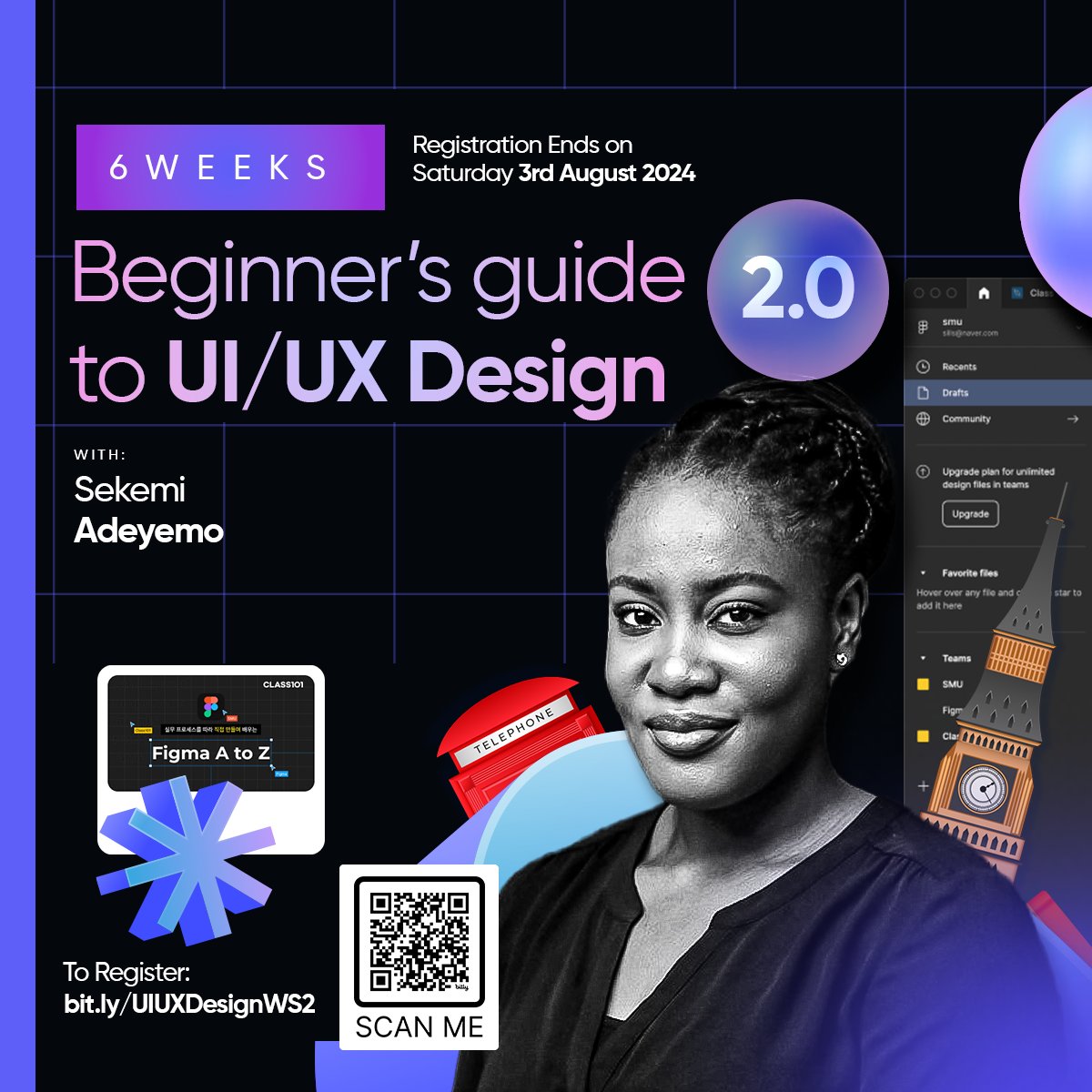 sekemiadeyemo's tweet photo. Sign up for the Beginner’s Guide to UI/UX Design with Sekemi Adeyemo 2.0!
Get your Early Bird Discount until July 22nd, 2024! 🚀 Registration ends on August 3rd, 2024: https://t.co/cV7L2mXqKV ✨
#UIUXDesign #DesignWorkshop #LearningJourney https://t.co/W3uNP9YarR