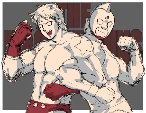 ジワジワと修正して描き足していくのであった・・っぱ、マシンガンズなんだよなぁ～#キン肉マン#テリーマン 