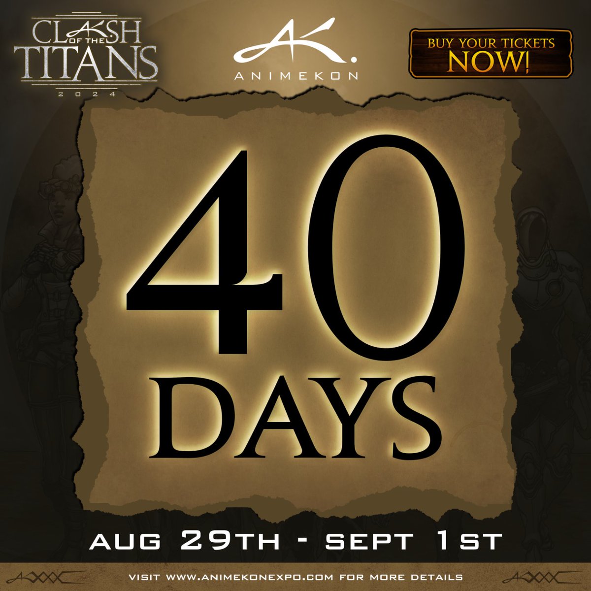 Can you believe that there are only 40 days left until Kon 2024?! 😱 How ready are YOU for the Clash of the Titans?

#animekonexpo #animekonbarbados #animekon2024 #clashofthetitans #40daysleft