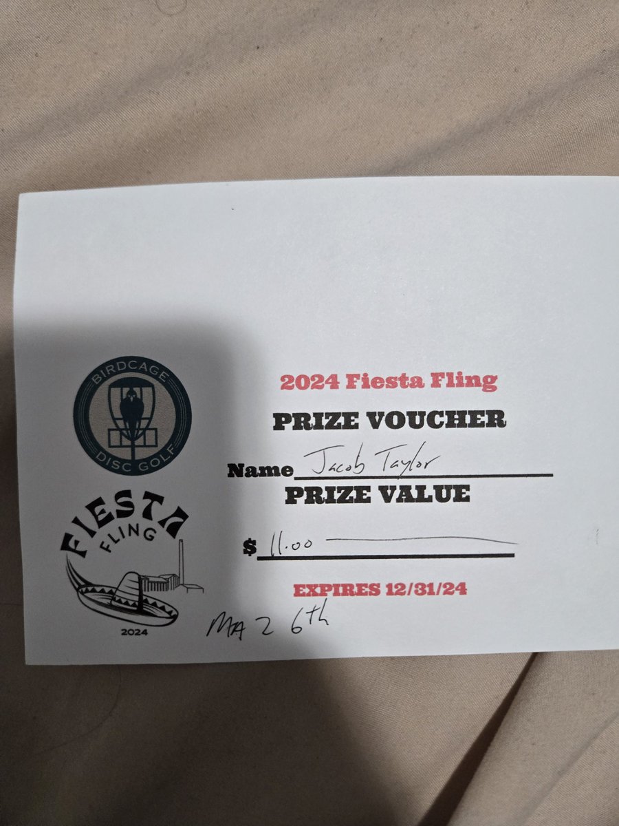 Disc golf earnings baby! Played a tourney for fun and kinda popped off lol. Not bad for just starting like 6 months ago