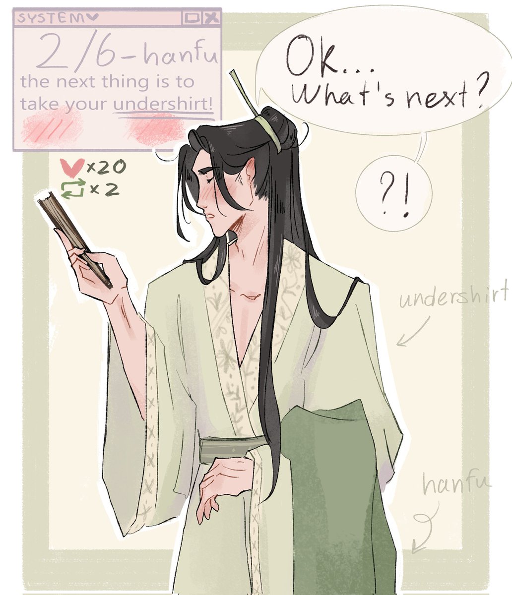 ok, I tried a little more on it this time 🤛🤛

part 2/6!

#sssvs #ShenQingqiu
