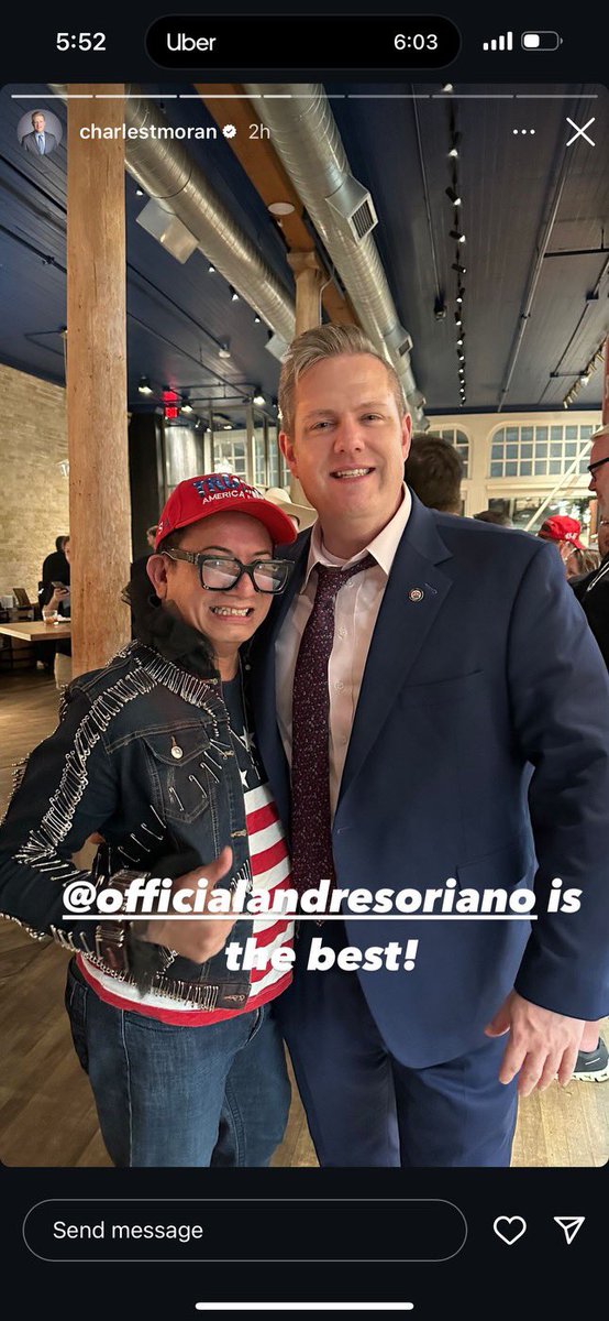 andresoriano's tweet photo. Truly grateful to see my dear friend @CharlesMoran President of The Log Cabin Republican at the Historical RNC! Much Love & Gratitude to all the good you do in our community all across America! #vote #trump2024 #rnc #gop #usa @teamtrump #TrumpPride https://t.co/yB1vWe0bTb โค๏ธ๐บ๐ธ https://t.co/W90PSmpCmO