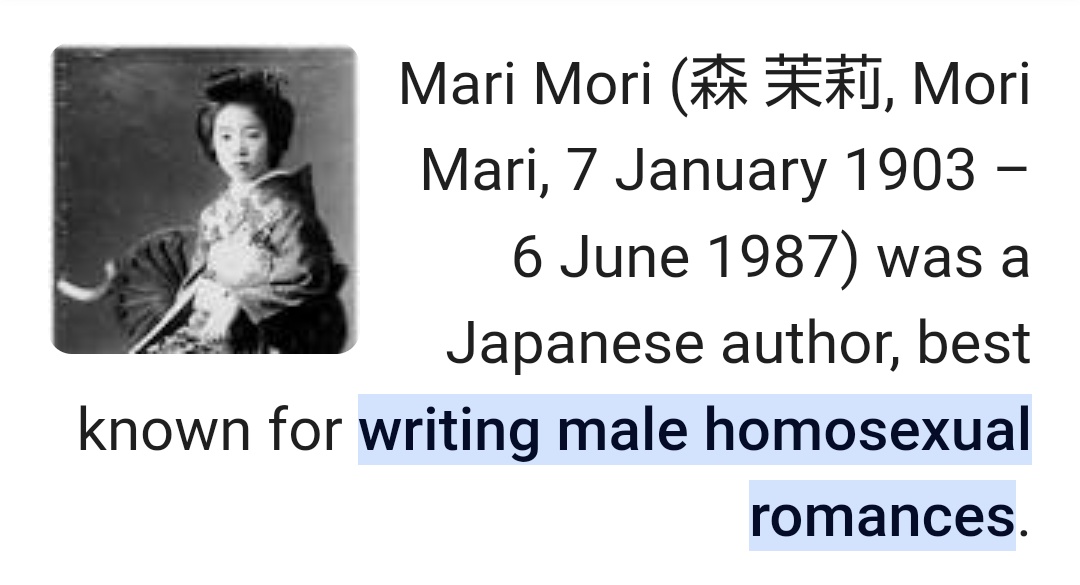snowgraveism's tweet image. did you guys know mori ougai's daughter was most known for writing yaoi?