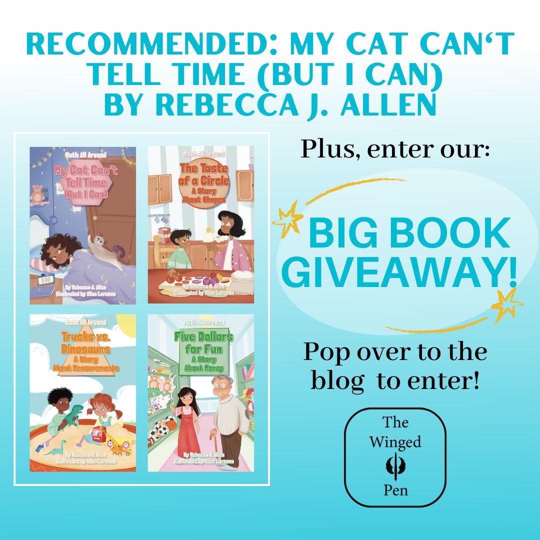 WingedPen's tweet photo. Recommended: MY CAT CAN'T TELL TIME (BUT I CAN) by @rebeccaj_allen &amp; the MATH ALL AROUND series! Teaches time, shapes, measurements, &amp; money at #Kindergarten - #firstgrade level. Author interview + #giveaway!

https://t.co/ur8tSHqXdS
#STEM #teachersofx #educators @JollyFishPress https://t.co/sxrW2CbU6F