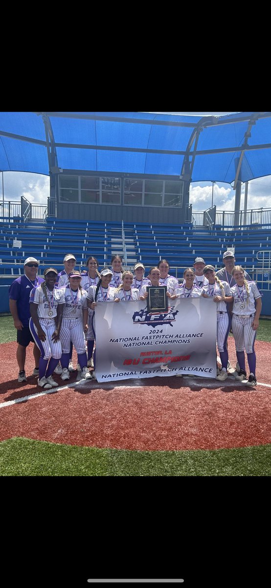 <a href="/NFAsoftball/">National Fastpitch Alliance</a> 18U CHAMPS!!! Defense wins Championships!!Pitching and defense was on point. 
.833 team ERA &amp; .933 fielding percentage #TrustTheProcess 
<a href="/LSUA_SB/">LSUA Softball</a> <a href="/ECCCSoftball/">ECCC Softball</a> <a href="/PearlRiverSB/">Pearl River Softball</a> <a href="/CoLinSoftball/">Co-Lin Softball</a> <a href="/chipolasoftball/">Chipola Softball</a> <a href="/NWFRaiders_SB/">NWF Softball</a> <a href="/nicholls_sb/">Nicholls Softball</a> <a href="/LionUpSoftball/">Southeastern Softball</a> <a href="/SMCCBearsSb/">Southwest Softball</a>