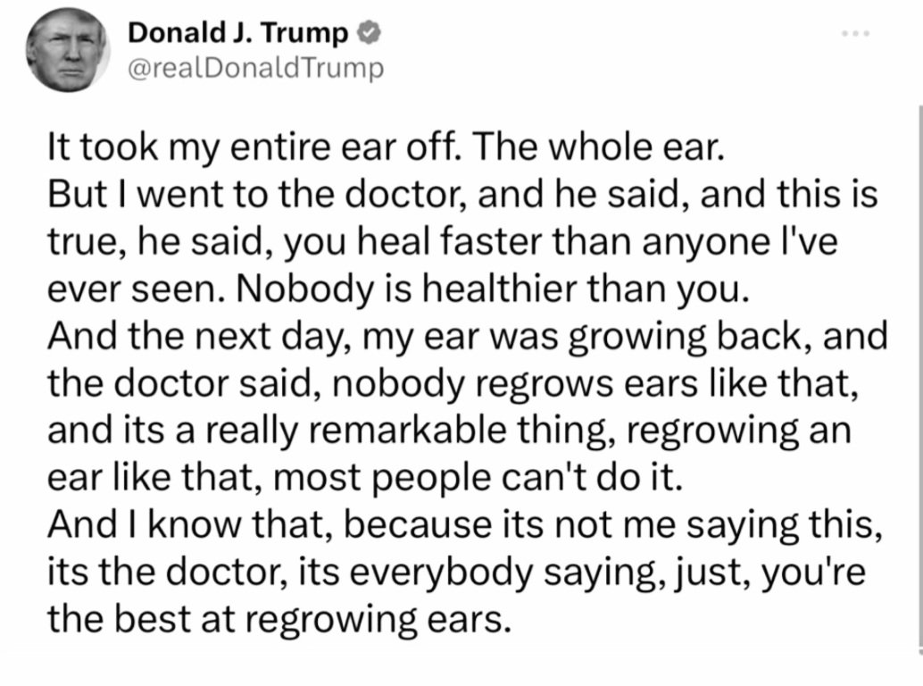 <a href="/AesPolitics1/">Aes🇺🇸</a> I knew he was gonna claim his ear was gonna grow back