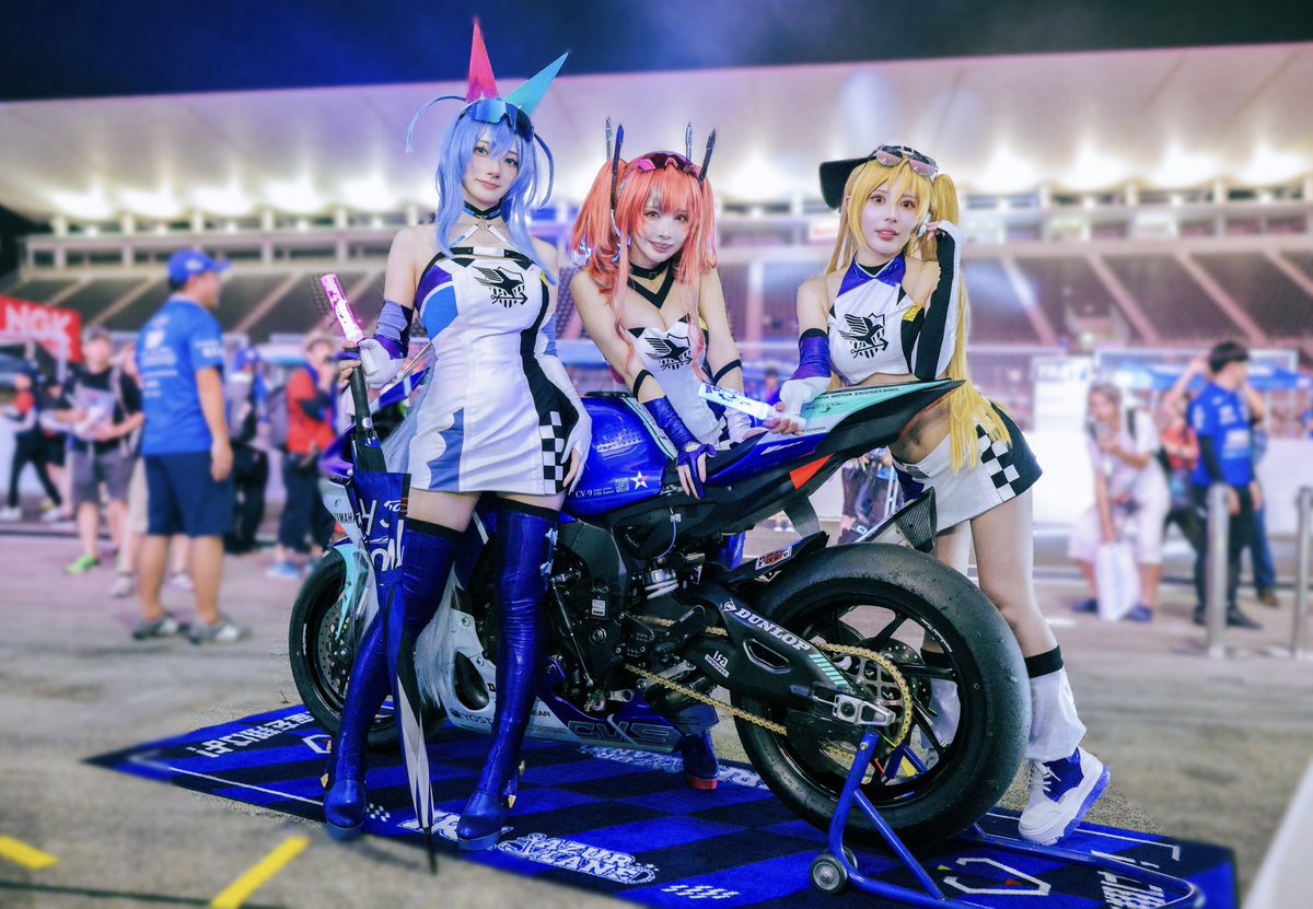 ナイトピットウォーク楽しかったですね〜✨️
今日もよろしくお願いします🏁

 #鈴鹿8耐 
 #アズレン8耐 https://t.co/EijkDGbJTG