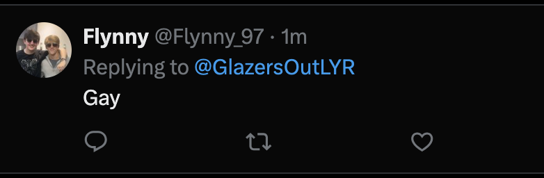 INEOSGLAZERSOUT's tweet photo. Do your thing internet, find this clown and ruin him. #MUFC #LFC #KickItOut #RainbowLaces #SayNoToHate https://t.co/tA8BoaA23i