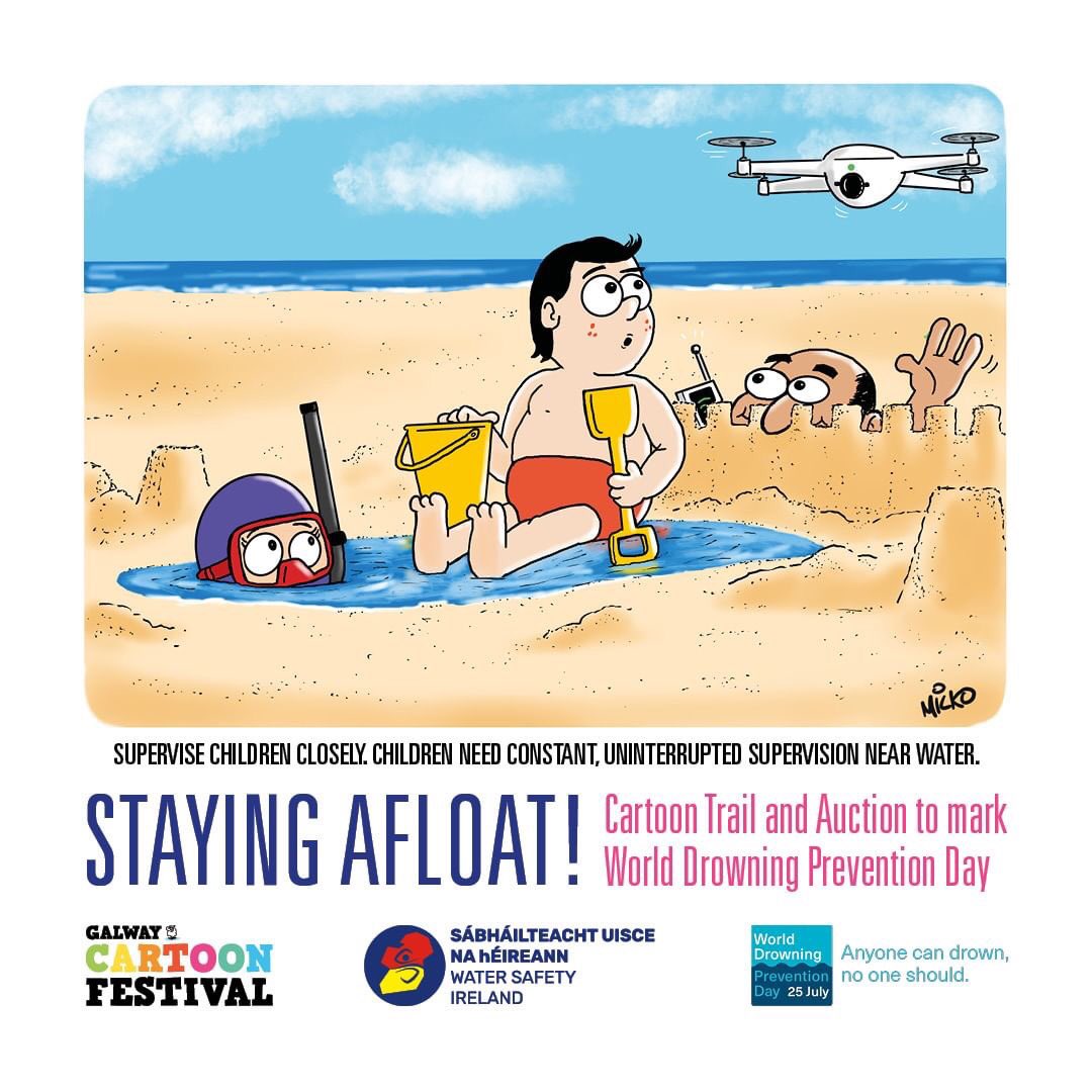 Mick did a couple of cartoons for this great safety campaign alongside the legendary Graeme Keyes and <a href="/_RichardChapman/">I.Doubt.It</a> <a href="/GalwayCartoons/">Galway Cartoon Festival</a> <a href="/WaterSafetyIE/">Water Safety Ireland</a>