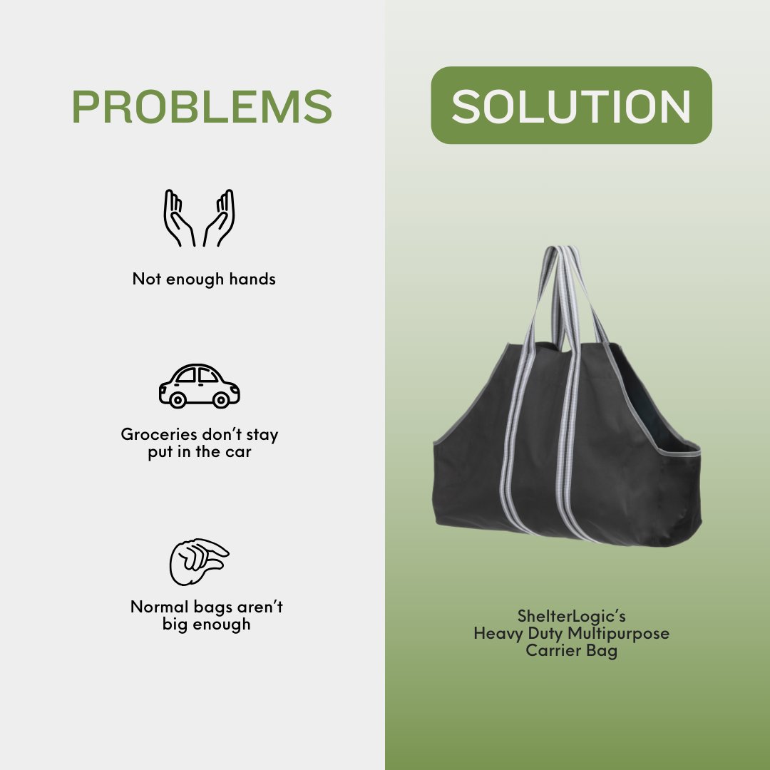 ShelterLogic's tweet image. No more struggles with groceries or bulky items! Meet your new favorite bag: ShelterLogic&apos;s Heavy Duty Multipurpose Carrier Bag. 🌟
bit.ly/4bP96Yc

#Shelterlogic #HeavyDutyBag #Multipurposebag #Problemsolved