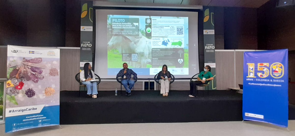 YeimyZP's tweet photo. 1/5
¡Éxito en el conversatorio sobre Ganadería Sostenible en Montes de María entre @SomosAGROSAVIA, @Weeffect_LA y Coomaria 🌟 en #AgroExpoCaribe hablamos de transformar la ganadería hacia prácticas sostenibles y resilientes, promoviendo paz, inclusión y justicia ambiental. 🌱🐄 https://t.co/V6a3ixFbrt