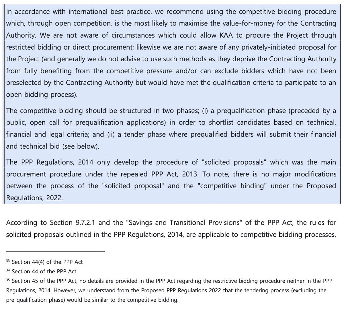 This is why we must #OccupyJKIA 
Even after ALG expressly recommended using competitive bidding KAA still went ahead with PIP against international best practices and sound advice from the consulting firm.