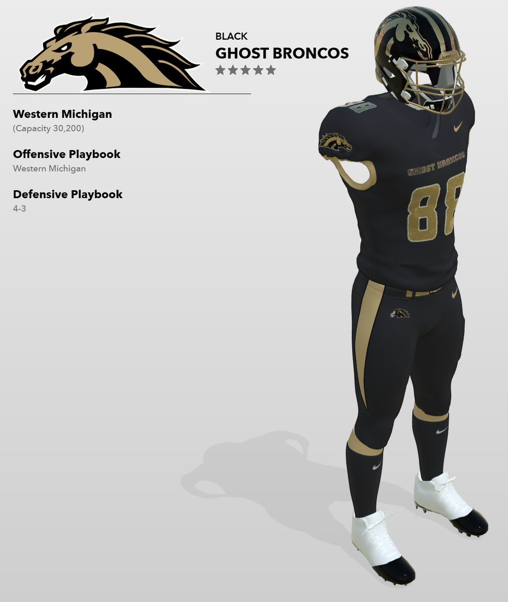 WMUGhostBronco's tweet image. BLACK OUT SATURDAY!! Download and play on EA Sports College Football 25. Search for the Black Ghost Broncos. @RealGhostBronco is the official EA account.

The @WesternMichU rebrand is still terrible.

#freeghostbronco