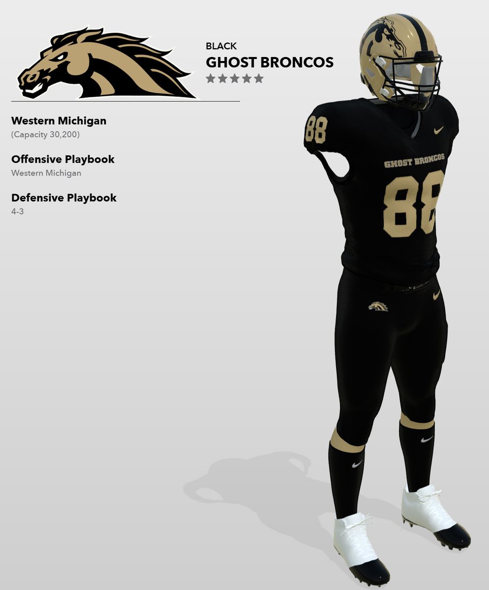 WMUGhostBronco's tweet image. BLACK OUT SATURDAY!! Download and play on EA Sports College Football 25. Search for the Black Ghost Broncos. @RealGhostBronco is the official EA account.

The @WesternMichU rebrand is still terrible.

#freeghostbronco