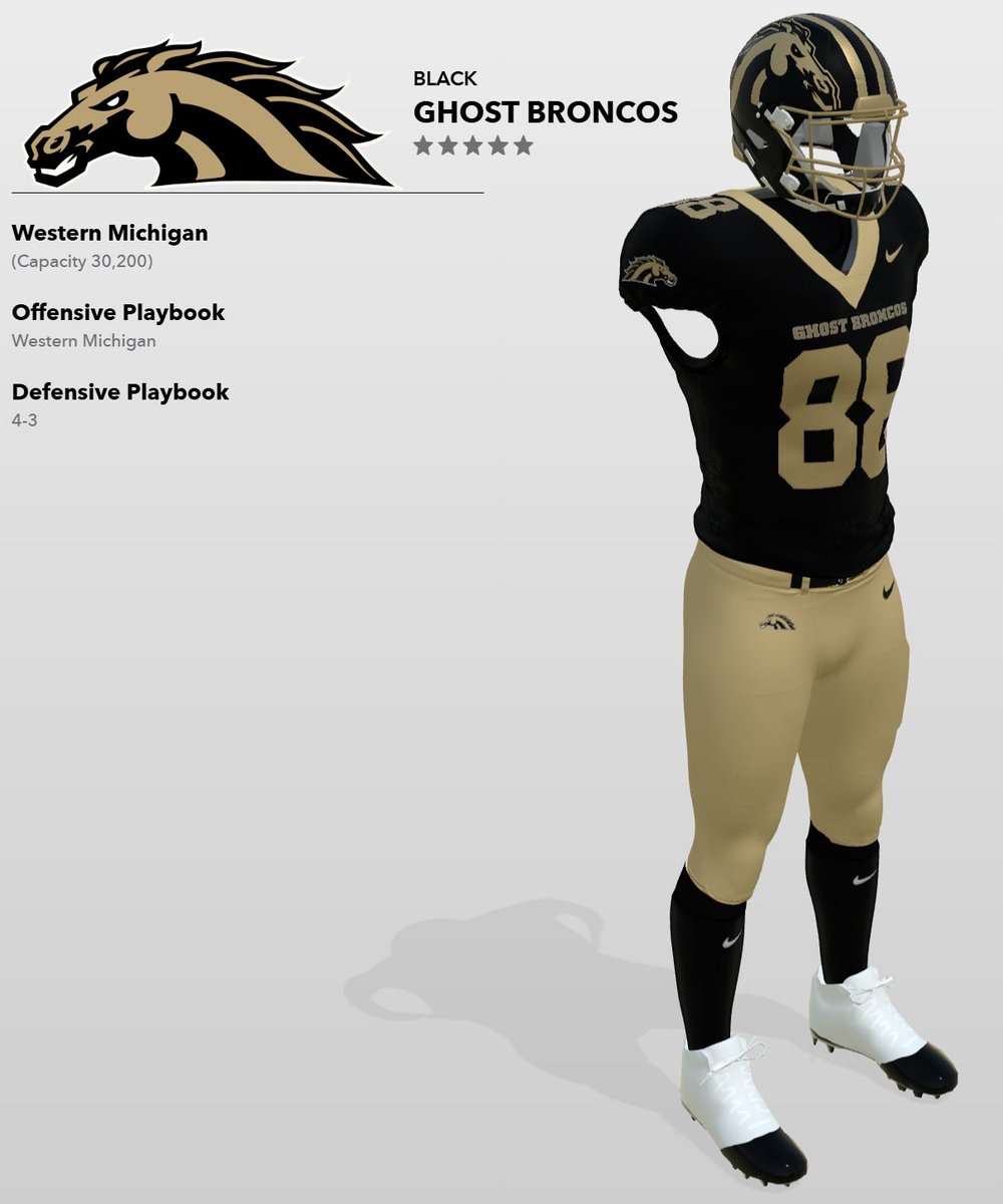 WMUGhostBronco's tweet image. BLACK OUT SATURDAY!! Download and play on EA Sports College Football 25. Search for the Black Ghost Broncos. @RealGhostBronco is the official EA account.

The @WesternMichU rebrand is still terrible.

#freeghostbronco