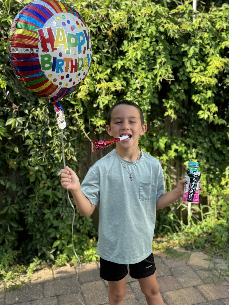ctc941's tweet photo. Happy 7th Birthday to Eli!
He said his favorite gift was the case of #DudePerfect Body Armor 😂🎉 https://t.co/8pcQbQXqVS
