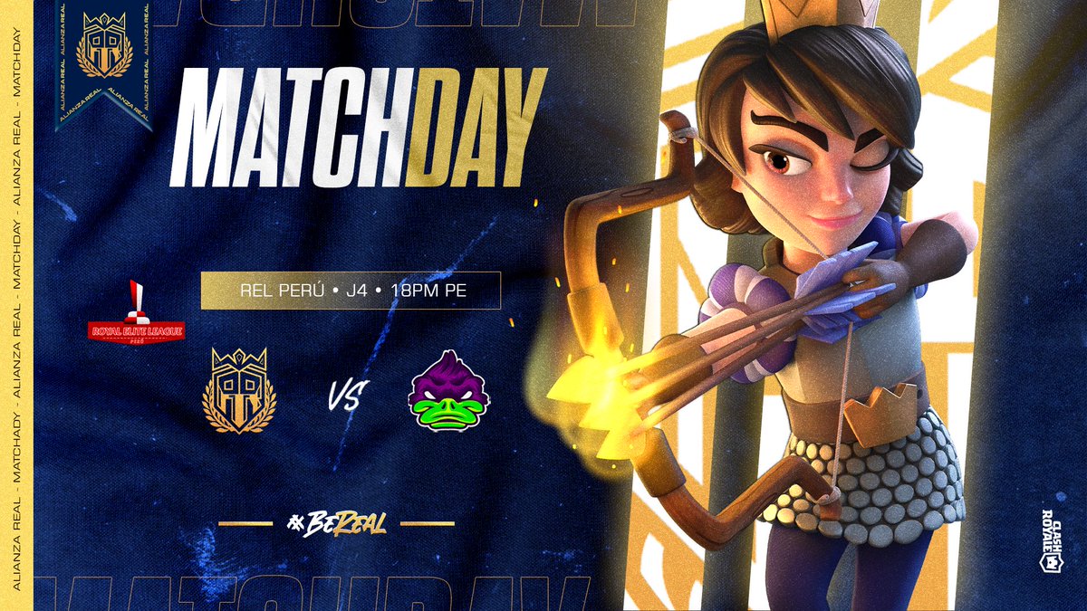 #CR | 𝑴𝘼𝑻𝘾𝑯 𝑫𝘼𝒀 🔹 

Volvemos para dar lo mejor de nosotros e ir sumando más puntos en la liga nacional, con todo!🔥
 
🏆 • <a href="/RoyalEliteLeag/">Royal Elite League</a> [Jornada 4] 
🆚 • <a href="/DCTeamCR/">DC Team</a> 
⏰ • 16:00🇵🇪 15:00🇲🇽 

#BeReal🔱