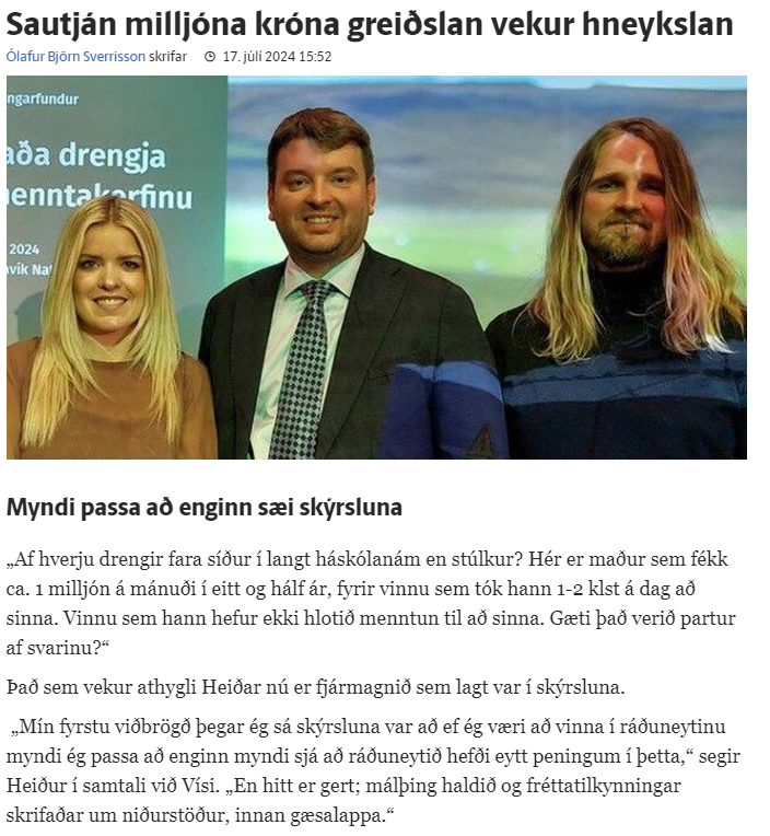 NoNeedForHandle's tweet photo. @arnarar Enginn reikningur í janúar, svo þetta er í raun 8,5 https://t.co/JLfCECn7S1 á mánuði.
Heildar upphæðin er tvöfalt hærri en kostnaður skýrslunnar sem margir voru að hneykslast yfir verðmiðanum á (1,5 ár af vinnu).
Hvað fengum við fyrir aurinn til Norðdahl? Vernd fyrir Kourani 2.0? https://t.co/eIQlflSsga