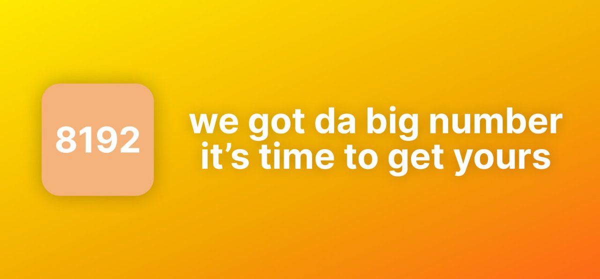 ❗️The super hyper extra important news from Bcoin team❗️

The team did something great at a meeting yesterday.

Are you ready?

we just merged 8192. it was HARD AF 🥵

share ur secrets on how u 🫵 merge da big numbers in 2048. our secret is in da replies 👇