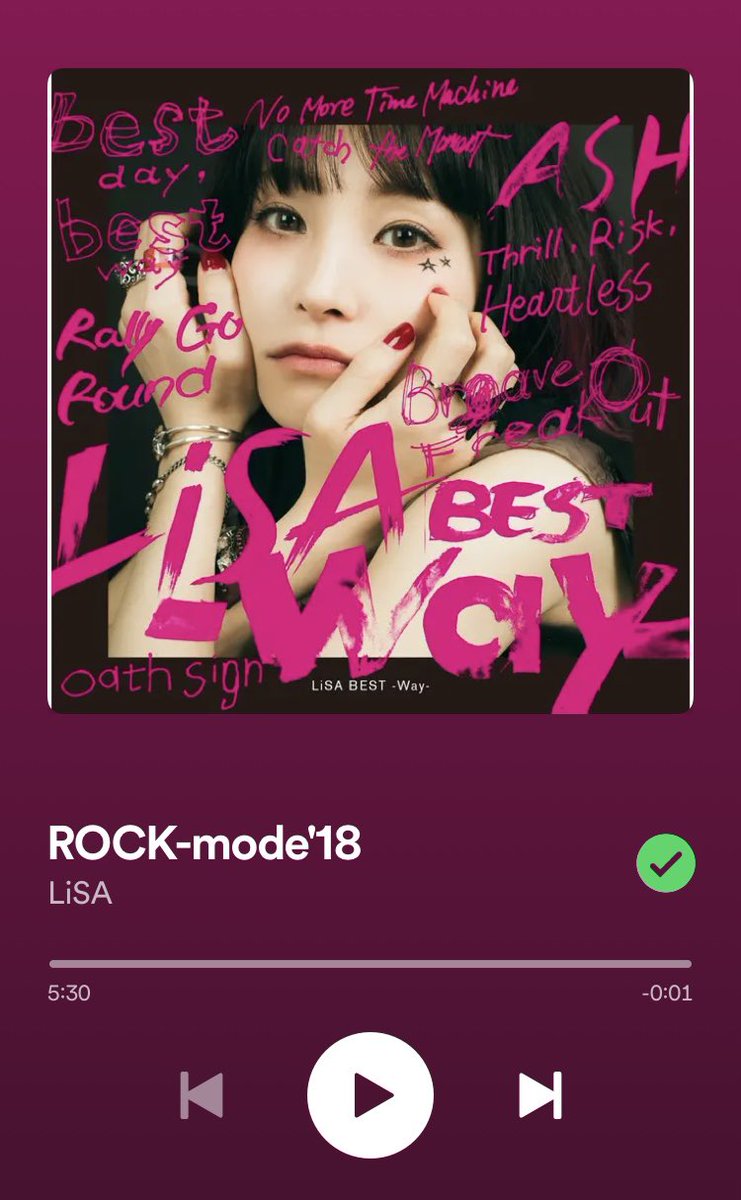 PnNljuTB9bLHgJv's tweet photo. おはようございます☀
今朝のお目覚めの1曲は、LiSAさんの「♪ROCK-mode’18」🎙️😆
今日は仕事が休みなので、今起きました🥱
今日も一日よろしくお願いします🙇♂️
今日もいい日だっ!
#Spotify
#LiSA #ROCKmode18 #ロクモ
#LiSAッ子と繋がりたい https://t.co/9u3drj0jSy