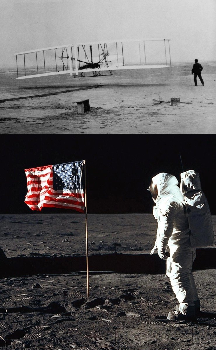 66 years apart...

Humans landed on the moon for the first time 55 years ago today 🌕