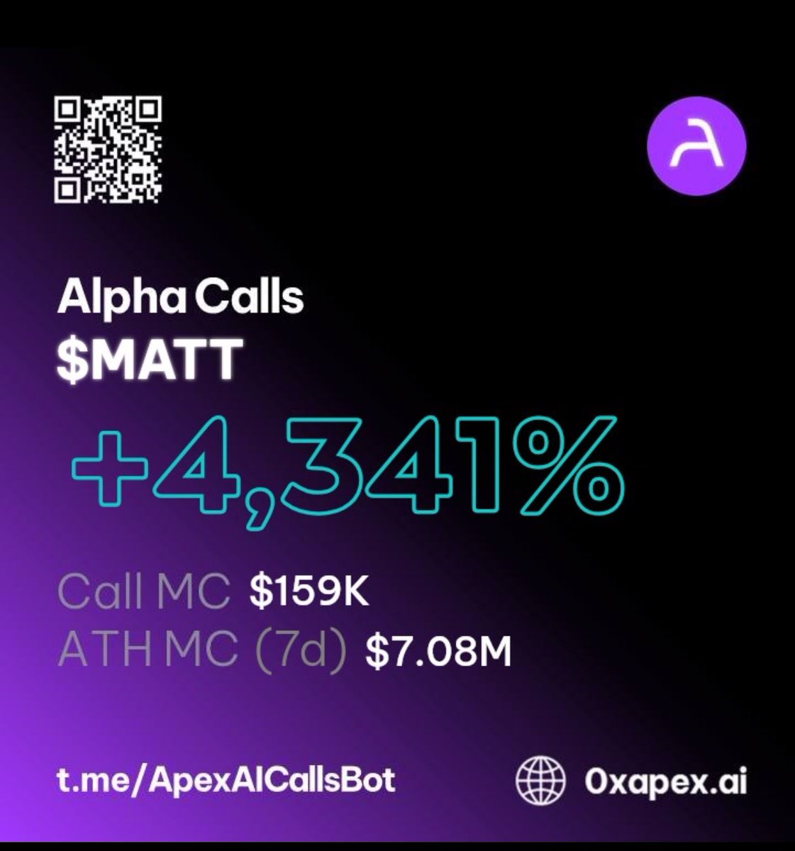 Nanny_of_DeFi's tweet photo. Im using #AlphaBotCalls Beta for a few weeks now and I’ve seen some impressive calls

To name a few;
$MATT $FIGHT 

But be informed that it’s early days &amp; still in a deep learning stage. 

⚠️Not every call is a winner! 

So use it as an extra tool to DYOR its not your bible…. https://t.co/btgh7vxaI6