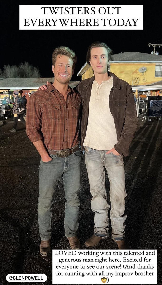 PhilkasIWitness's tweet photo. So proud of @yojamespaxton’s role in Twisters!! FYI I would react the same if the A/C broke 🥰 (I was internally shouting at the big screen: always listen to Kate 😆) #TwistersMovie https://t.co/IzLYlKMHfP