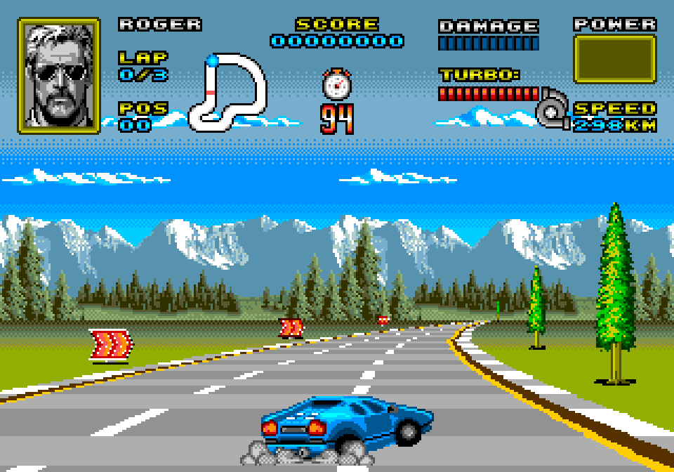 - The drifting system is almost ready.
- The circuit mode is working (editor mode, here we go!).
- The track curves have a more reliable "fake 3D" effect (but it's still far from what I want to create).
- All the music now uses PCM percussion.
- The car sounds have been improved.