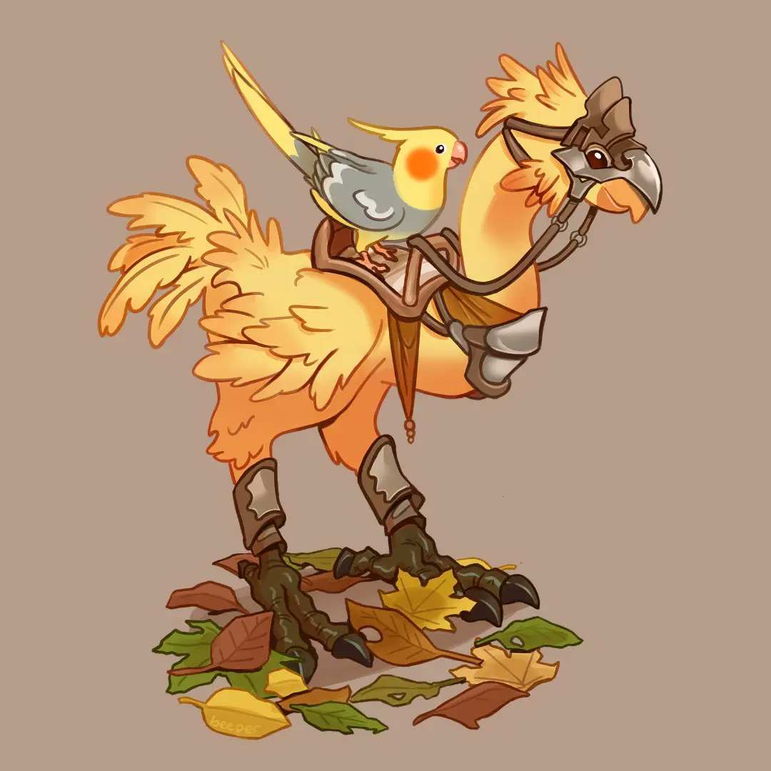 ArtBeeper's tweet image. Started playing ffxiv a while ago oooopsie!! 🐥