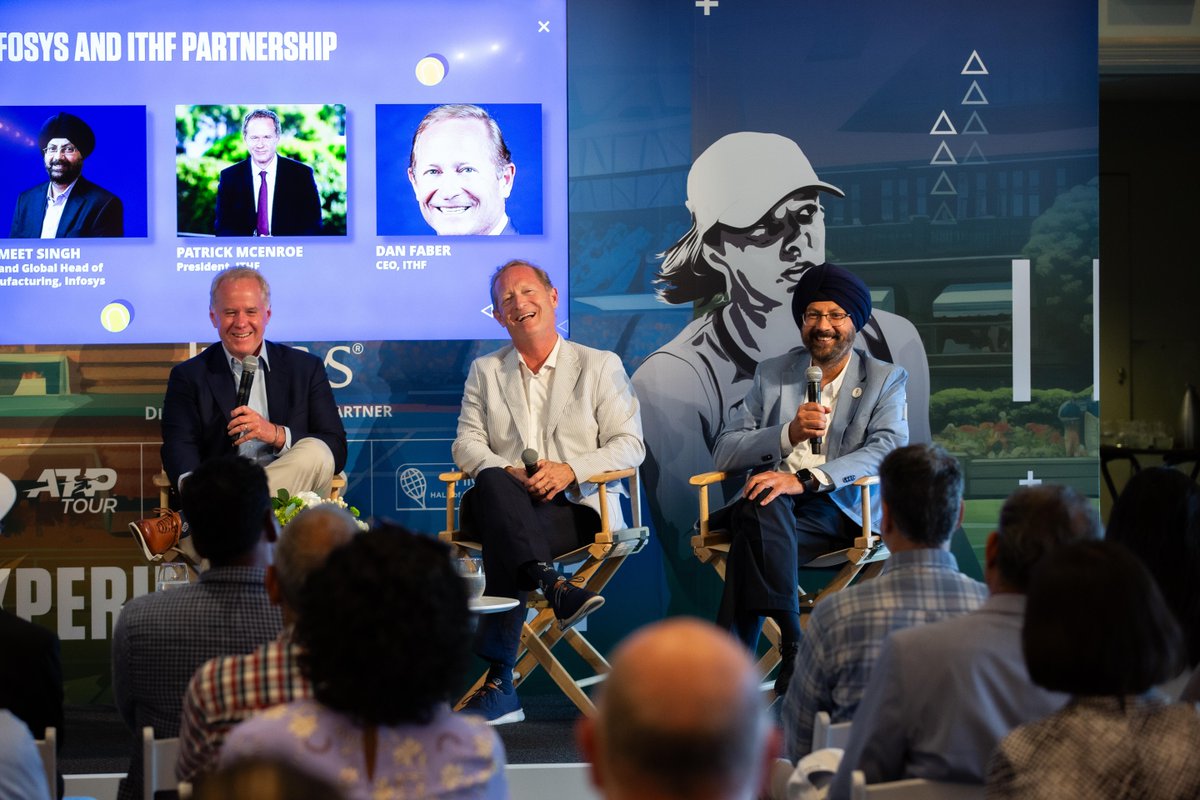 Infosys's tweet image. Infosys and @TennisHalloFame have been innovating together since 2022. Today, Jasmeet Singh, @PatrickMcEnroe, and @singhjaz reflected on the evolution of our exciting partnership.

#ITHFWithInfosys #ExperienceTheNext