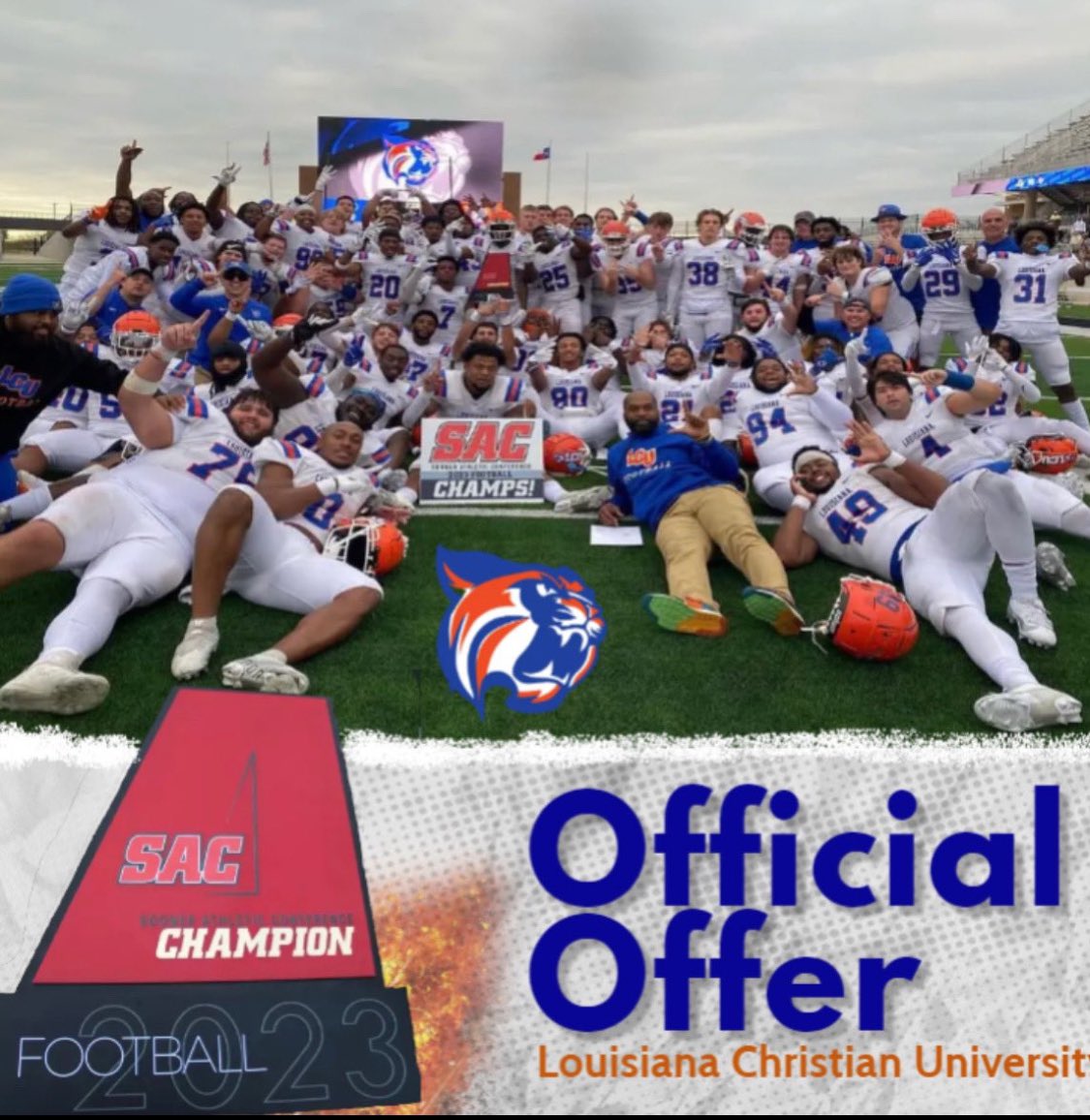 MoralesTyran's tweet photo. #AGTG After a great day at camp and a great conversation with @CoachBenMc19 & @paytheprice619 im blessed and honored to receive a(n) offer. 

@ShannonCra66659 @CoachBenMc19 @CoachCoryYork @tyson_andrus @CoachJZGraham @coachwood_LCU @jai_melancon @Coach_JFreeman @paytheprice619 @coachbarry13
