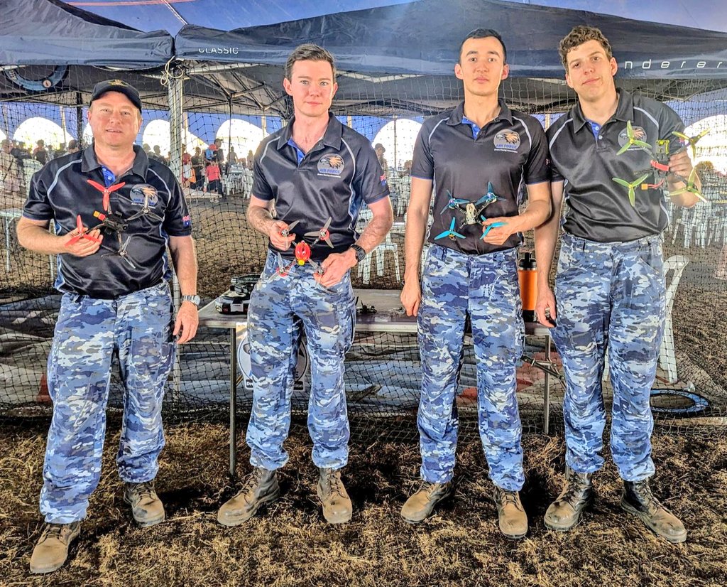 AUADRT's tweet photo. Our @AusAirForce #DroneRacing pilots were out in force at the RAAF #Darwin / #ExPB24 Open Day, #STEM'ing with 30,000 peeps in super dusty conditions. 
#SendIt!
@CAF_Australia @WOFFAF @ChiefAusArmy @marieclareNT https://t.co/aSDFy0vCsP